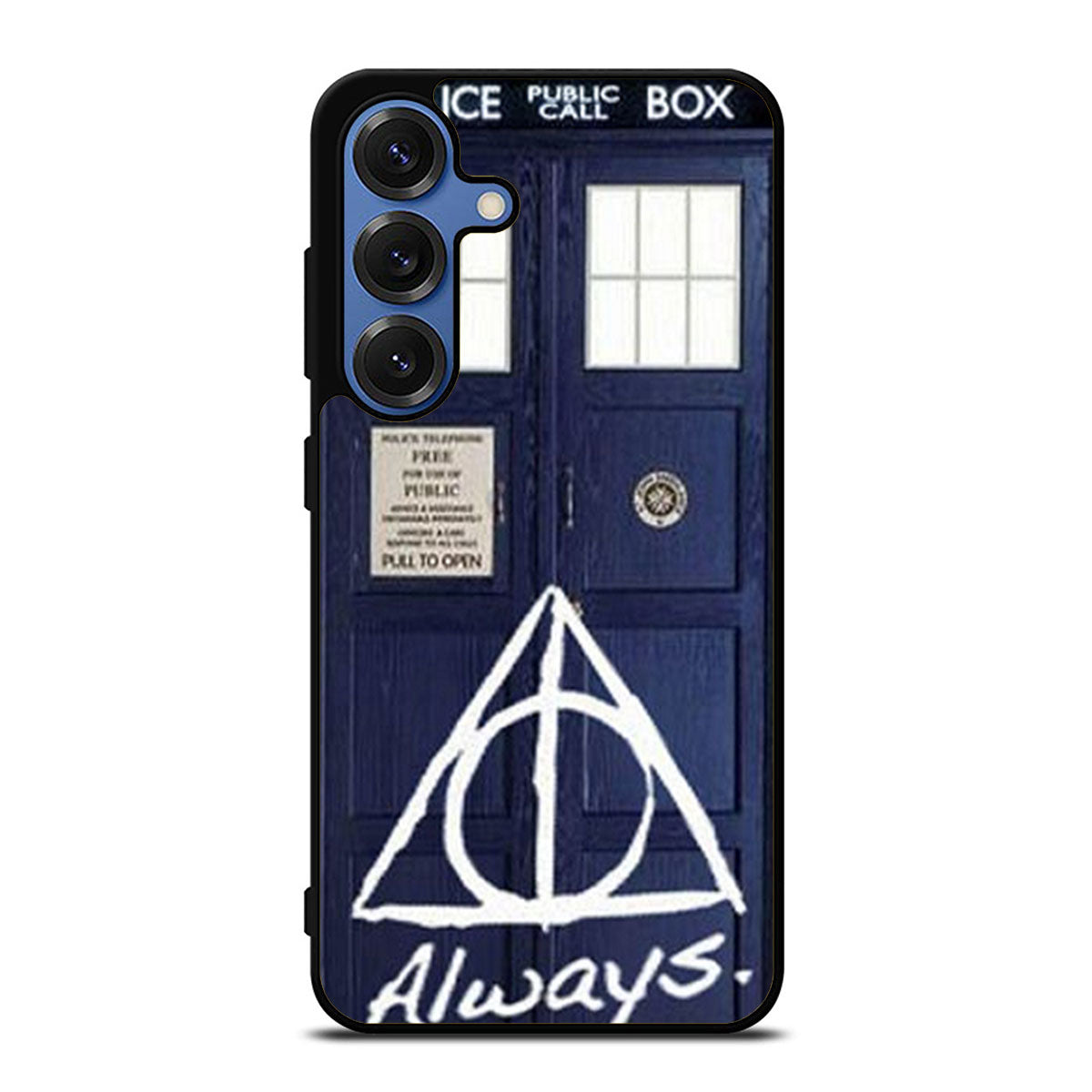 Harry Potter Deathly Hallows Tardis Police Box Samsung S25 Ultra Case