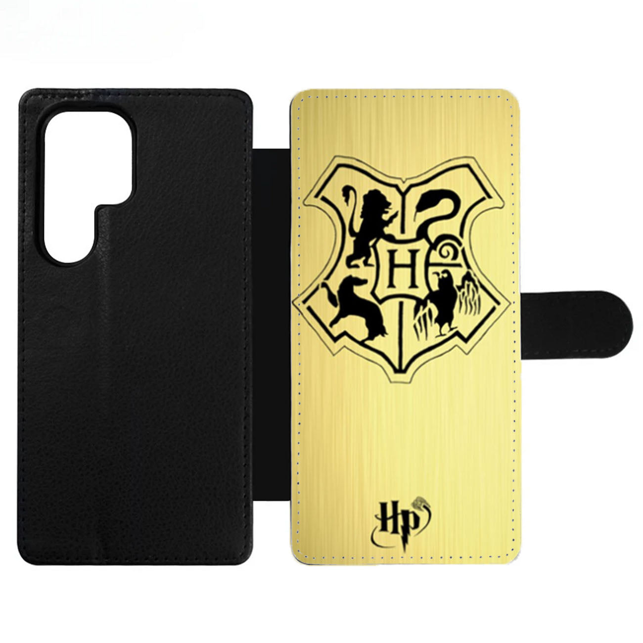 Harry Potter Hogwarts Gold Emblem Wallet Samsung Case