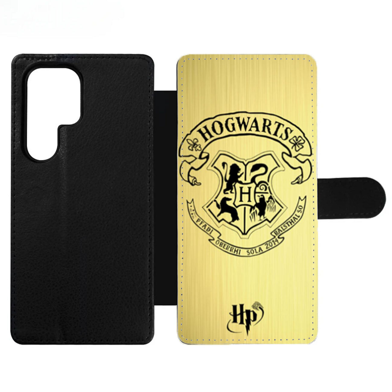 Harry Potter Hogwarts Gold Logo Wallet Samsung Case