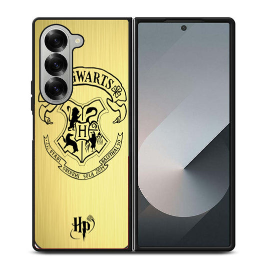 Harry Potter Hogwarts Gold Logo Samsung Z Fold 6 Case