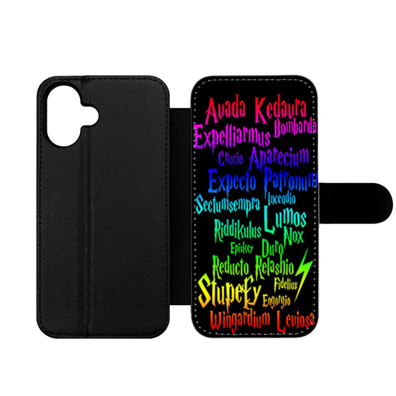 Harry Potter Movie Magic Spelling Quotes Wallet iPhone Case