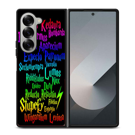 Harry Potter Movie Magic Spelling Quotes Samsung Z Fold 6 Case