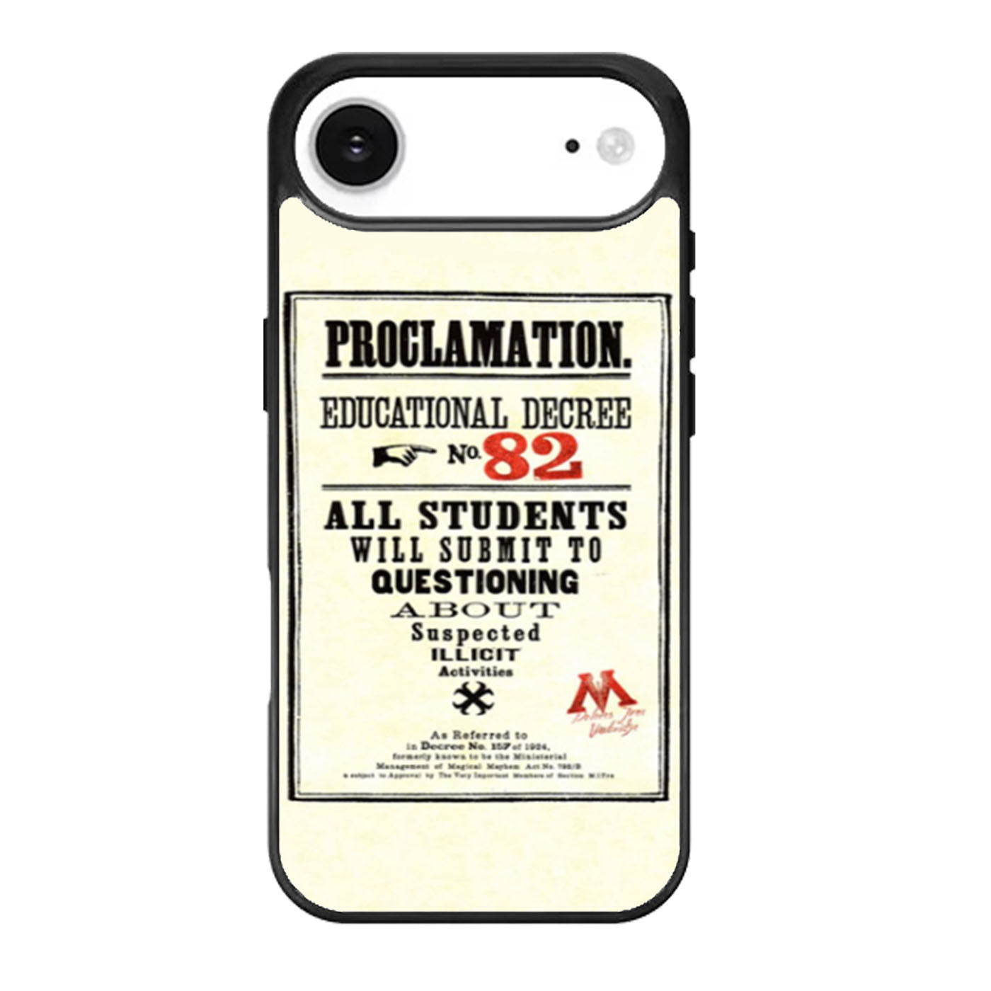 Harry Potter Proclamation Educational Decree No 82 iPhone Air Case