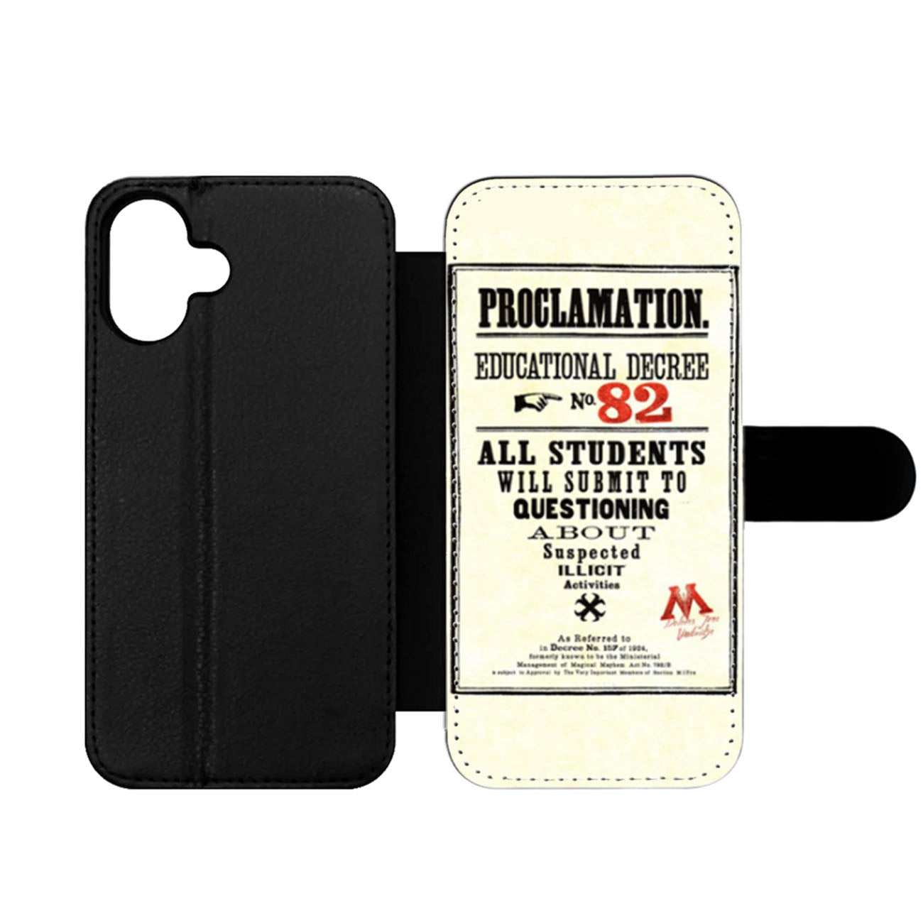 Harry Potter Proclamation Educational Decree Wallet iPhone Case