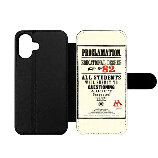 Harry Potter Proclamation Educational Decree Wallet iPhone Case