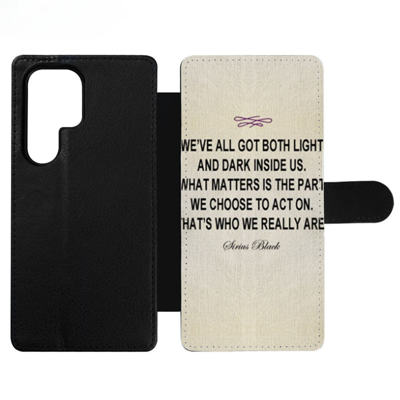 Harry Potter Sirius Black Quote Two Wallet Samsung Case