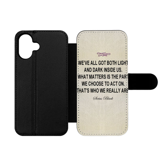 Harry Potter Sirius Black Quote Two Wallet iPhone Case