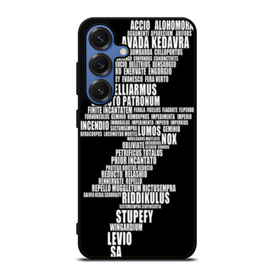 Harry Potter Spell Black Cover Samsung S25 Ultra Case