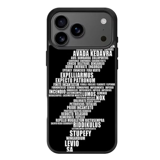 Harry Potter Spell Black Cover iPhone 17 Pro Max Case
