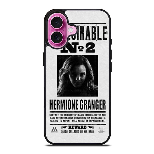 Hermione Granger Wanted Poster Undesirable No 2 iPhone Case Cover