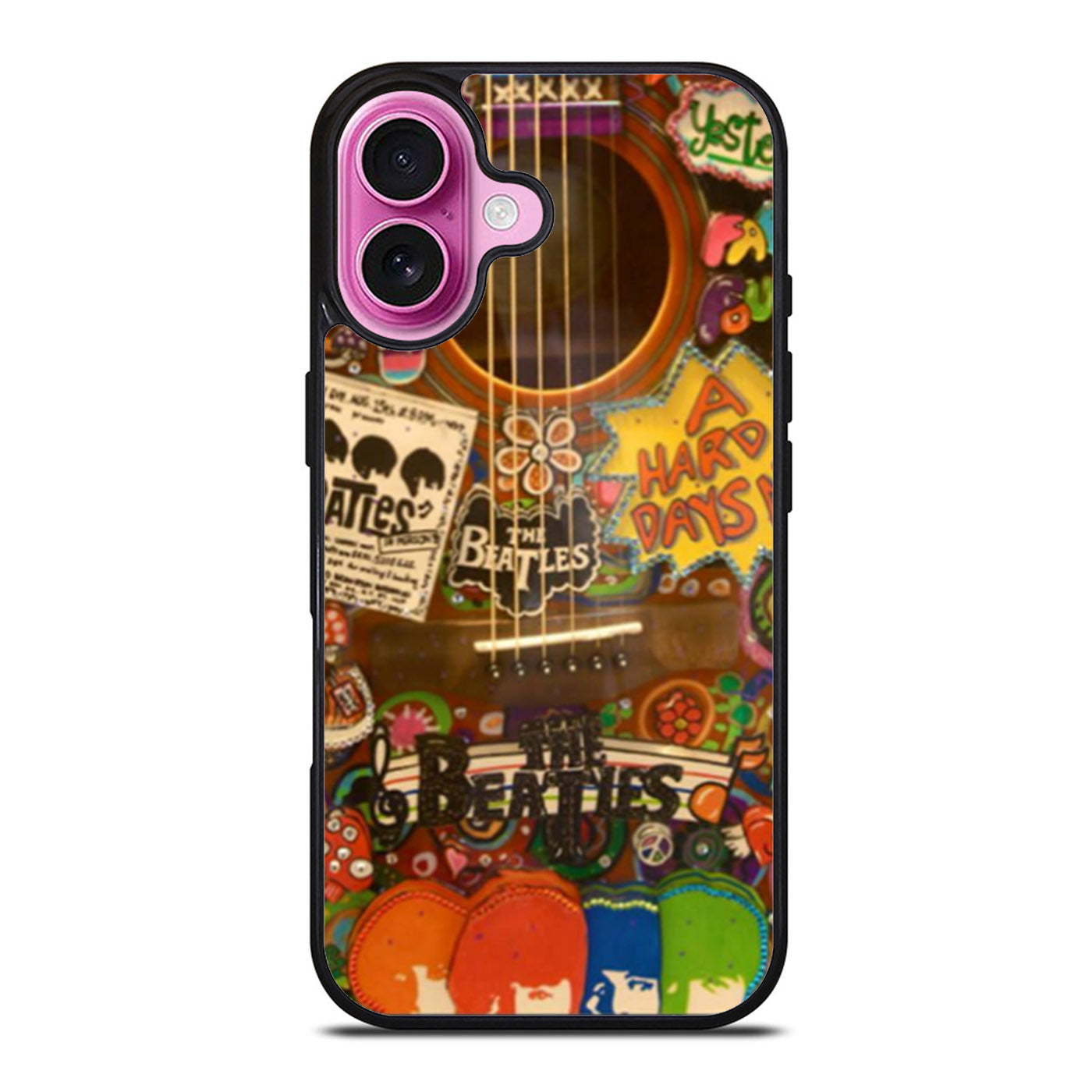 Hippie Beatles Guitar iPhone Case Cover
