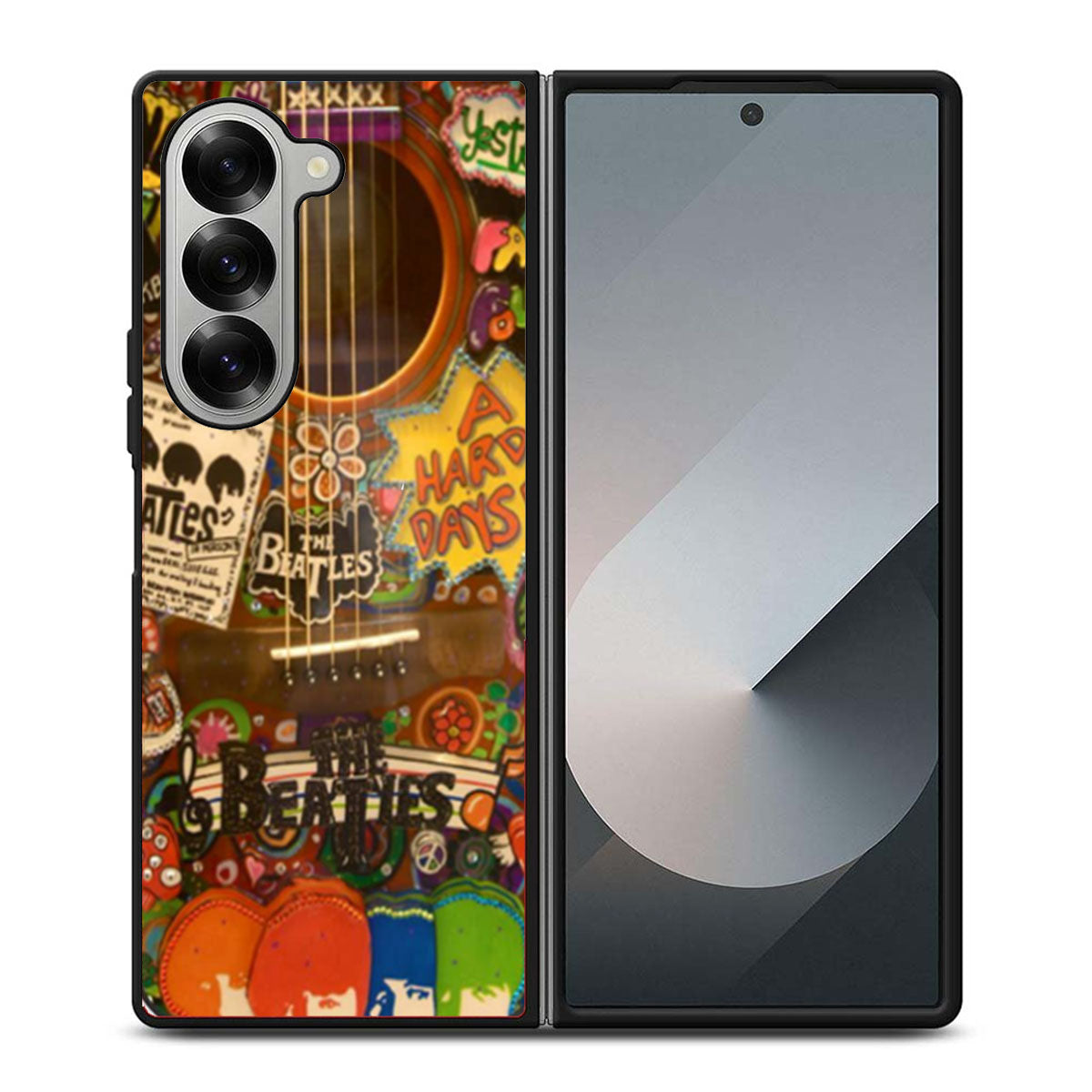 Hippie Beatles Guitar Samsung Z Fold 6 Case