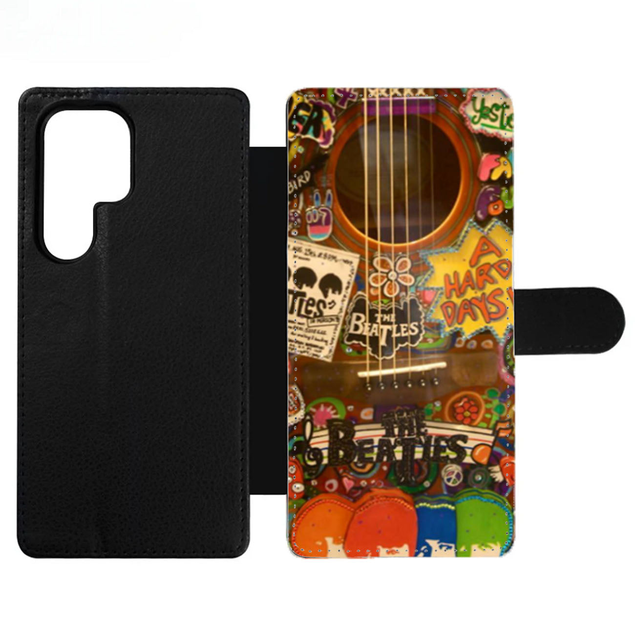 Hippie Beatles Guitar Wallet Samsung Case