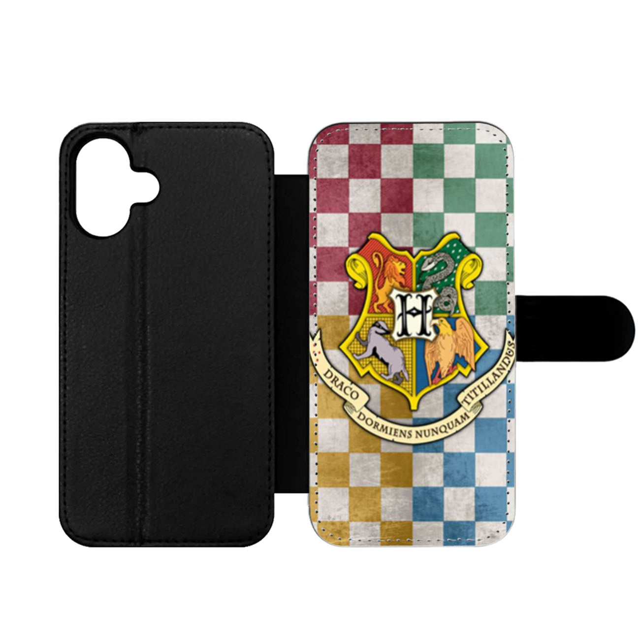 Hogwarts Crest Design Wallet iPhone Case