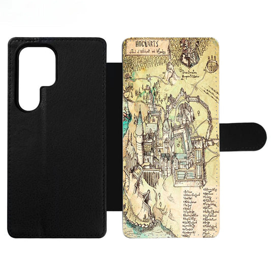 Hogwarts The Illustrated Map Wallet Samsung Case