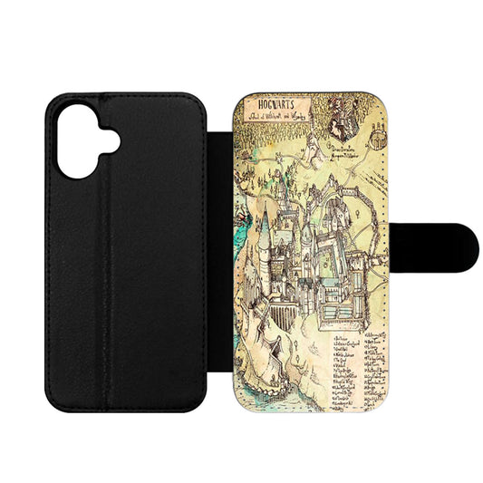 Hogwarts The Illustrated Map Wallet iPhone Case
