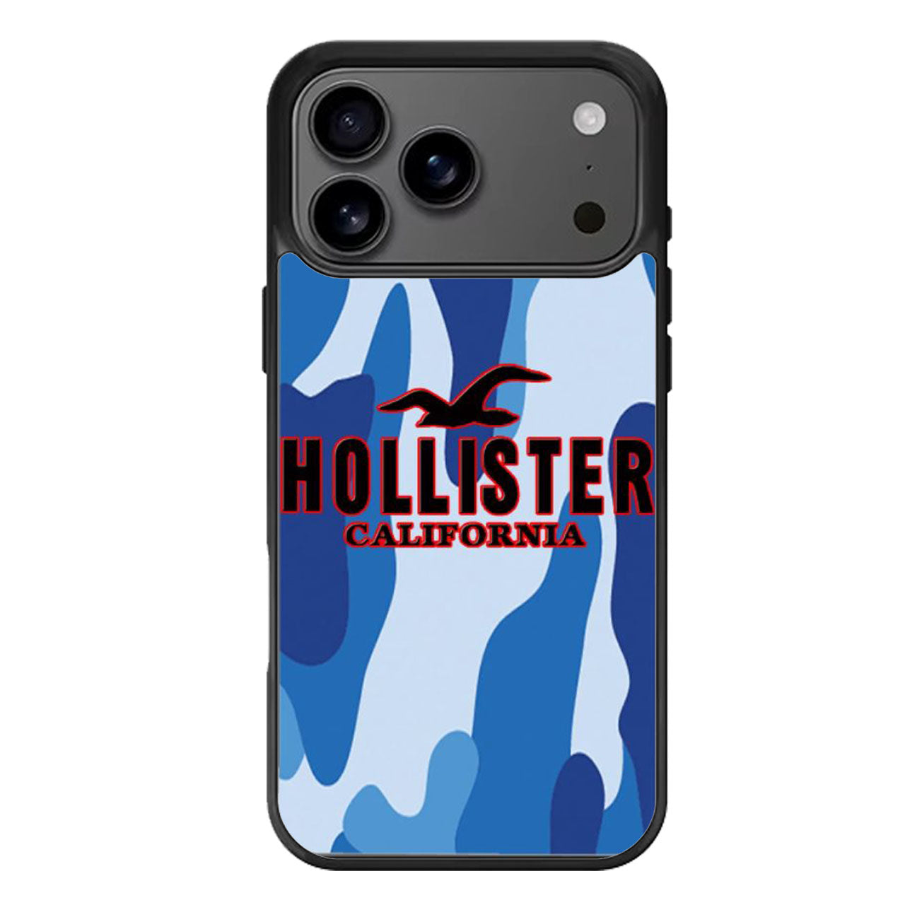 Hollister Blue Camo iPhone 17 Pro Max Case