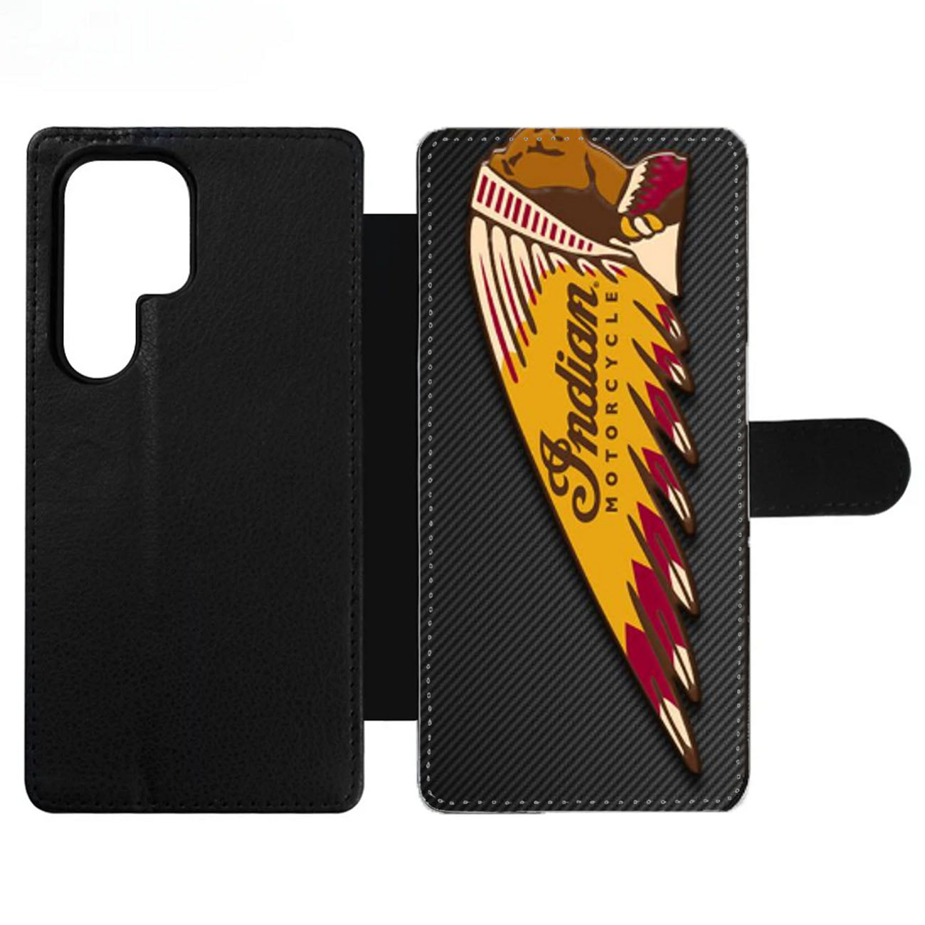 INDIAN MOTOR CYCLE CARBON LOGO Wallet Samsung Case