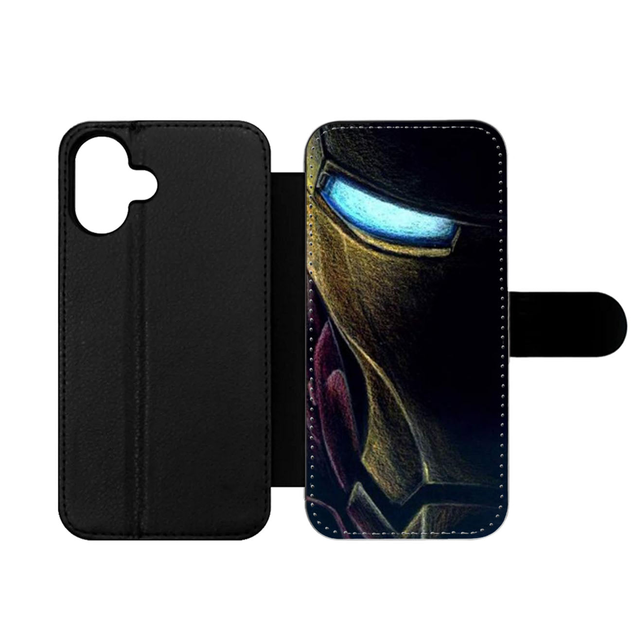 IRONE MAN AVENGERS FACE ART Wallet iPhone Case