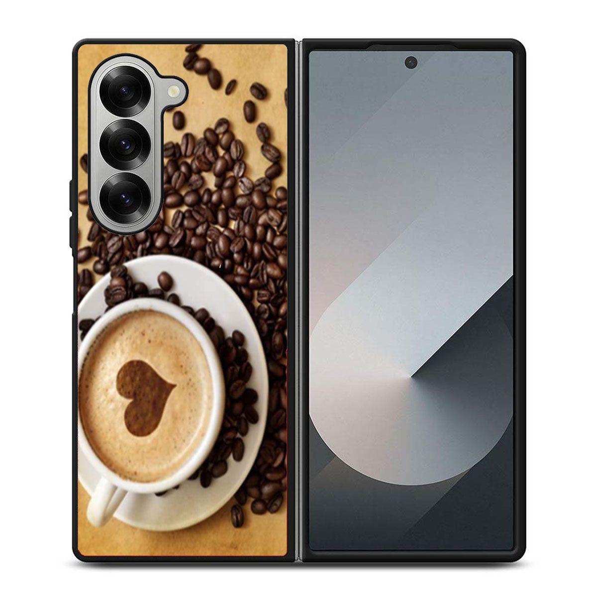 I Love Coffee Latter Art Samsung Z Fold 6 Case