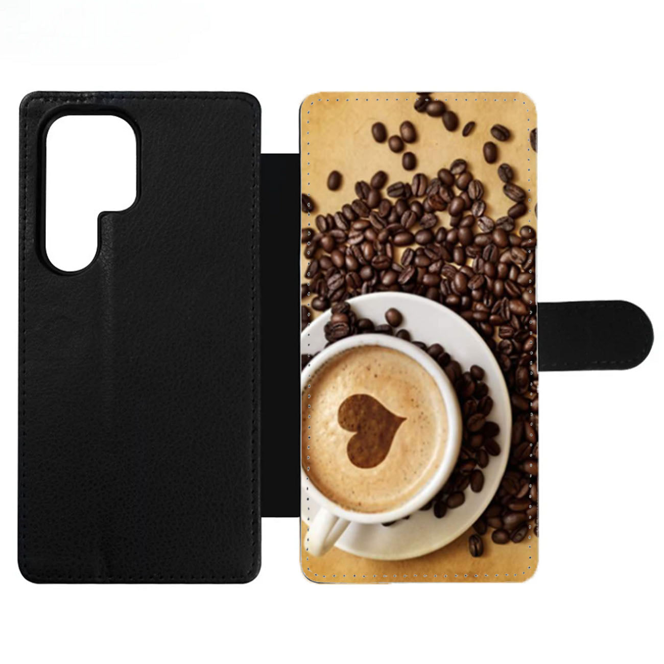 I Love Coffee Latter Art Wallet Samsung Case