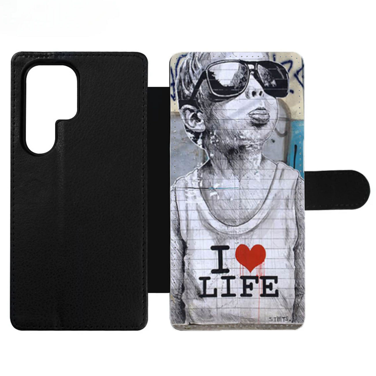 I Love Life Graffiti Wallet Samsung Case