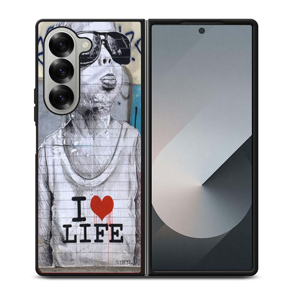 I Love Life Graffiti Samsung Z Fold 6 Case