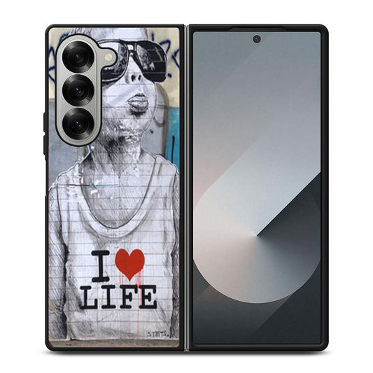 I Love Life Graffiti Samsung Z Fold 6 Case