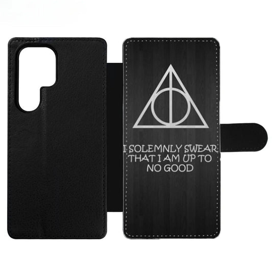 I Solemnly Swear That I Am Harry Potter Wood Wallet Samsung Case