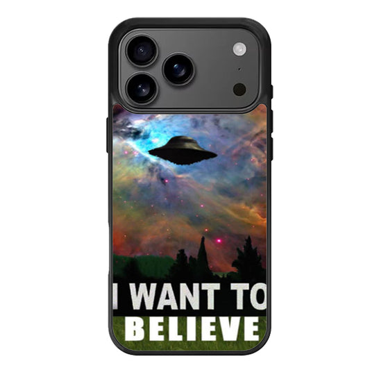 I Want To Believe X File Movie Nebula Space iPhone 17 Pro Max Case
