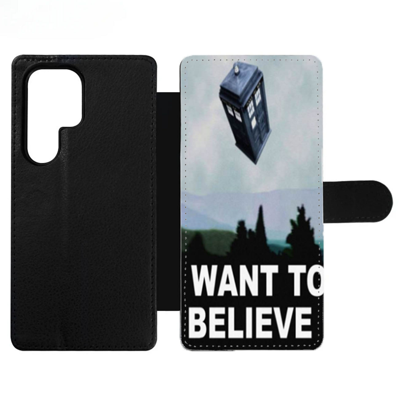 I Want to Believe Tardis Box Wallet Samsung Case