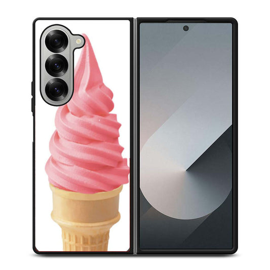 Ice Cream Cone Strawberry Samsung Z Fold 6 Case