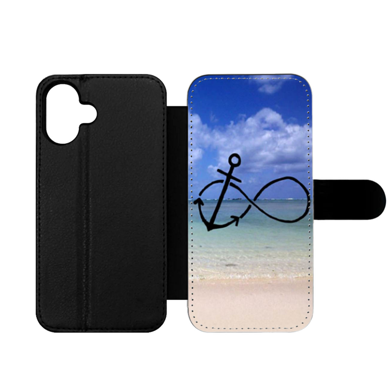 Infinity Anchor Summer Beach Wallet iPhone Case
