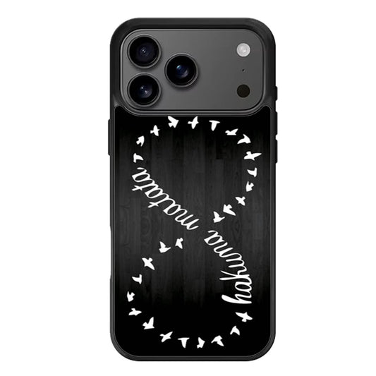 Infinity Hakuna Matata Dark Wood iPhone 17 Pro Max Case