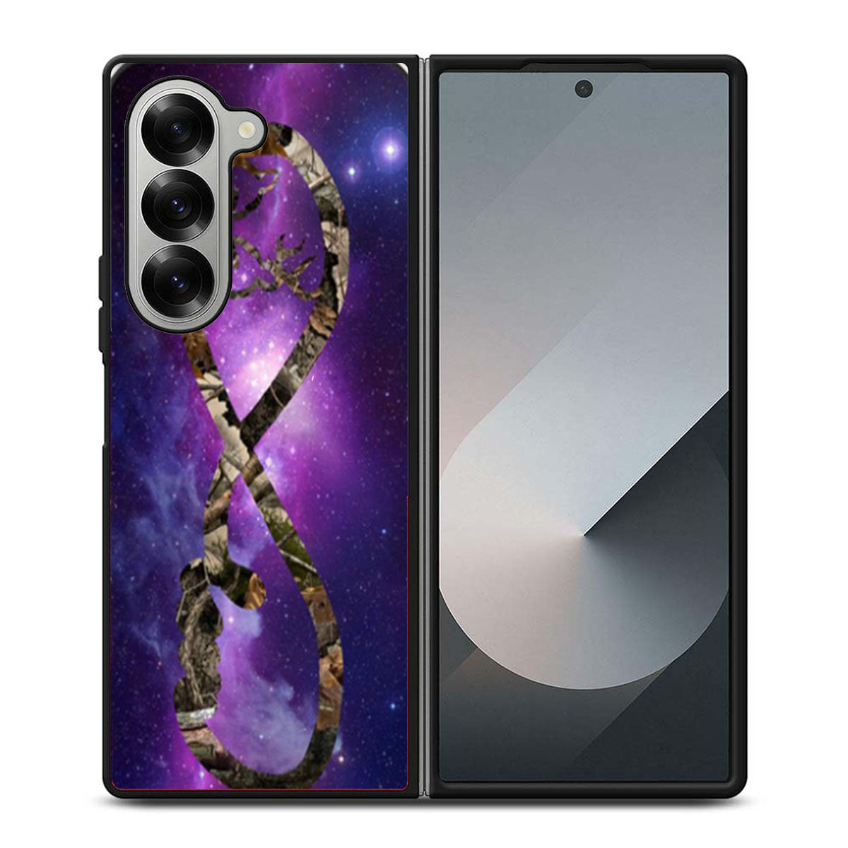 Infinity Love Browning Deer Camo Nebula Galaxy Samsung Z Fold 6 Case