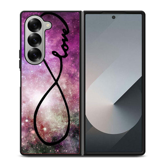Infinity Love Purple Galaxy Nebula Samsung Z Fold 6 Case