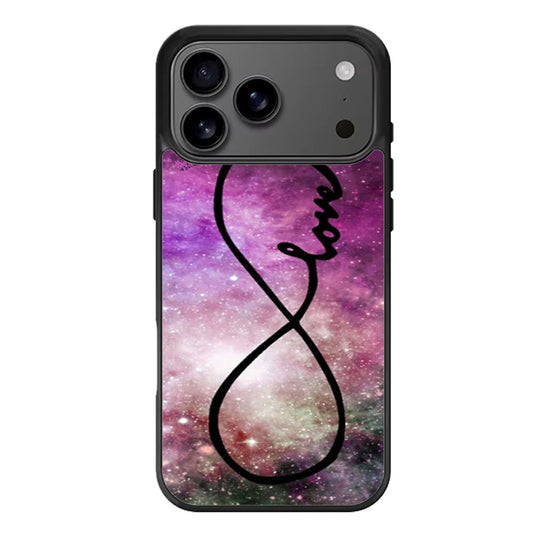 Infinity Love Purple Galaxy Nebula iPhone 17 Pro Max Case