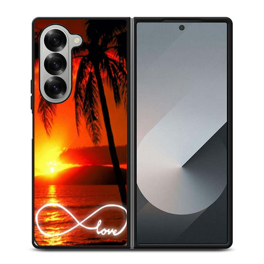 Infinity Love Sunset Beach Samsung Z Fold 6 Case
