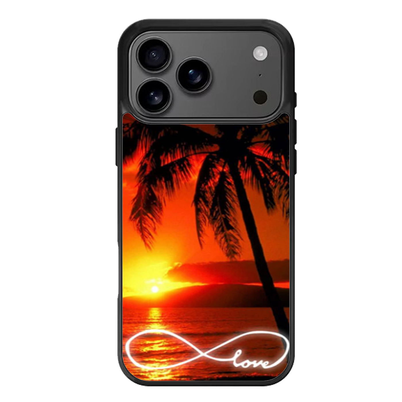 Infinity Love Sunset Beach iPhone 17 Pro Max Case