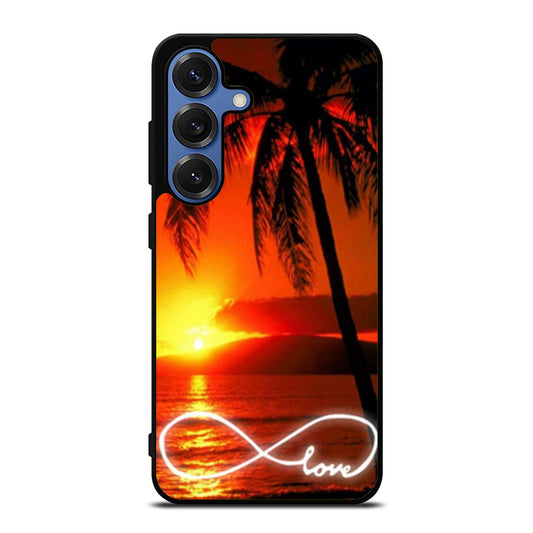 Infinity Love Sunset Beach Samsung S25 Ultra Case