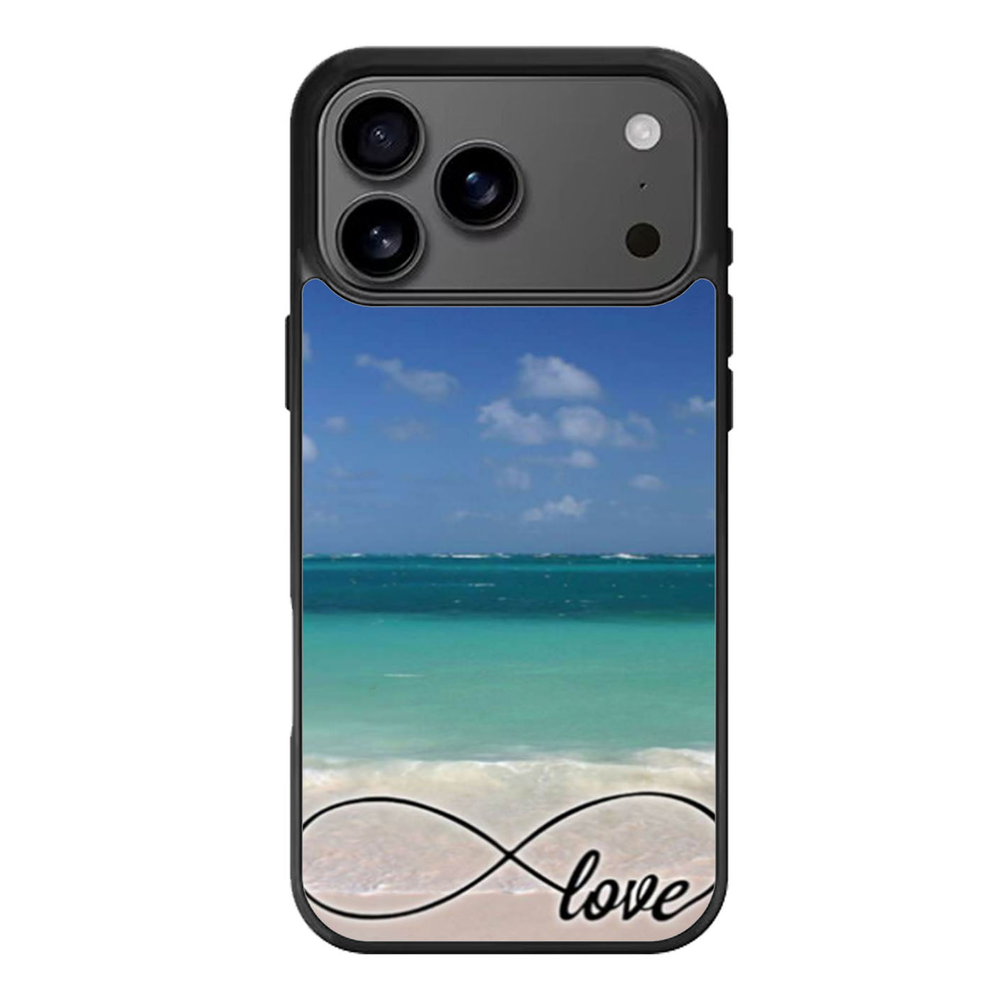 Infinity Love in Beach iPhone 17 Pro Max Case