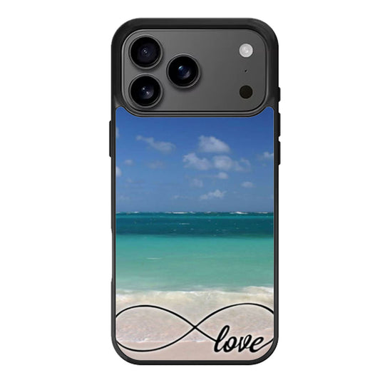 Infinity Love in Beach iPhone 17 Pro Max Case