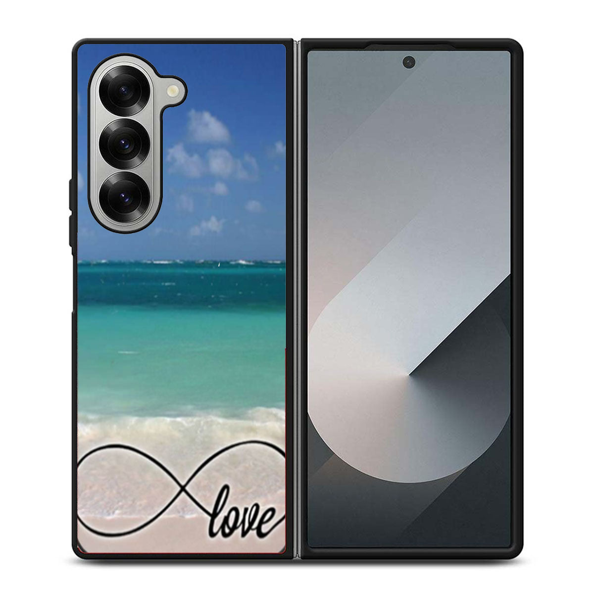 Infinity Love in Beach Samsung Z Fold 6 Case