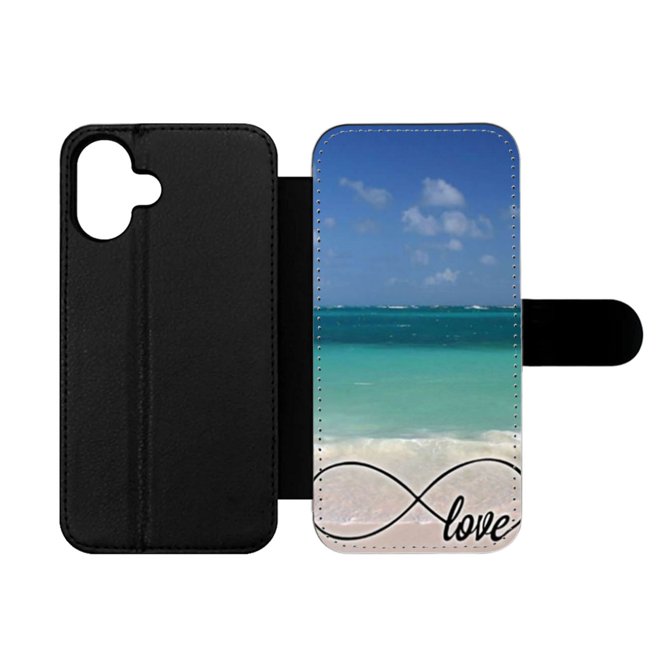 Infinity Love in Beach Wallet iPhone Case