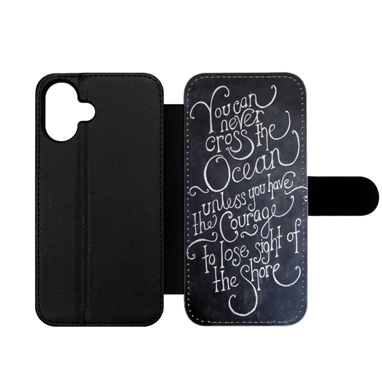 Inspirational Quote You Can Never Cross The Ocean Wallet iPhone Case