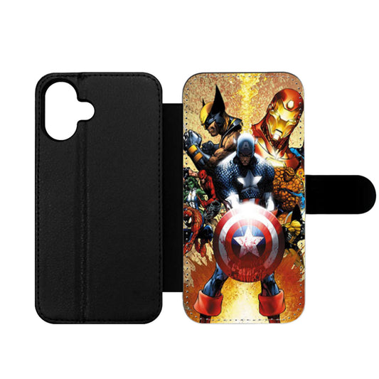 Iron Man Captain America Wolverine Wallet iPhone Case