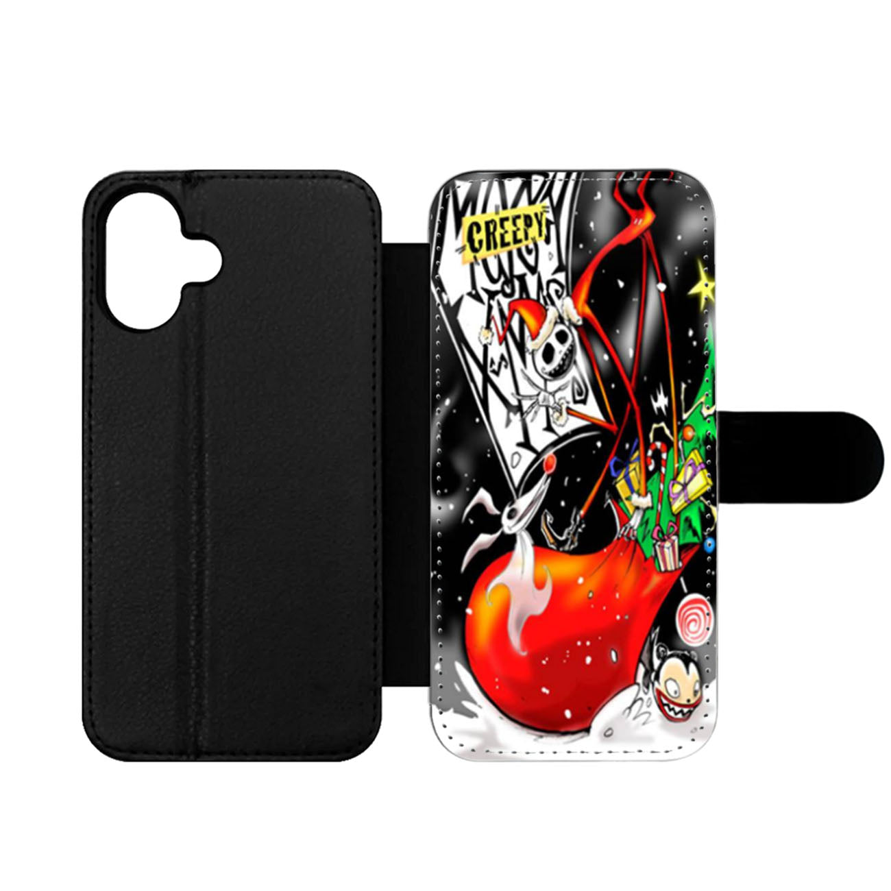 Jack Skellington Sandy Claws Wallet iPhone Case