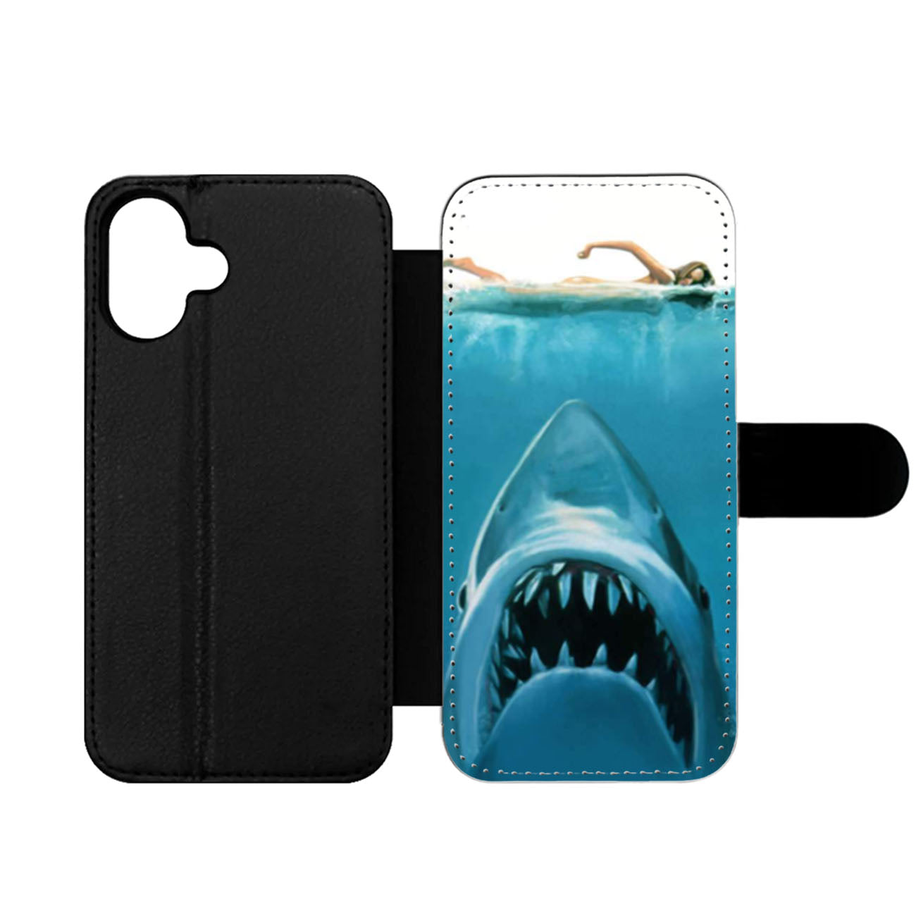 Jaws Big White Shark Wallet iPhone Case