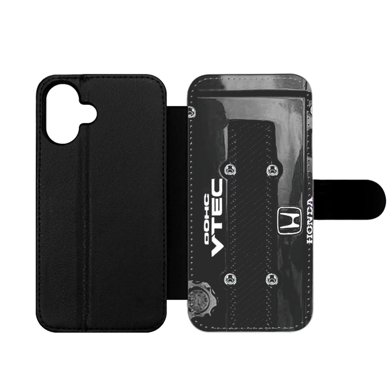 Jdm Honda DOHC Vtec Black Wallet iPhone Case