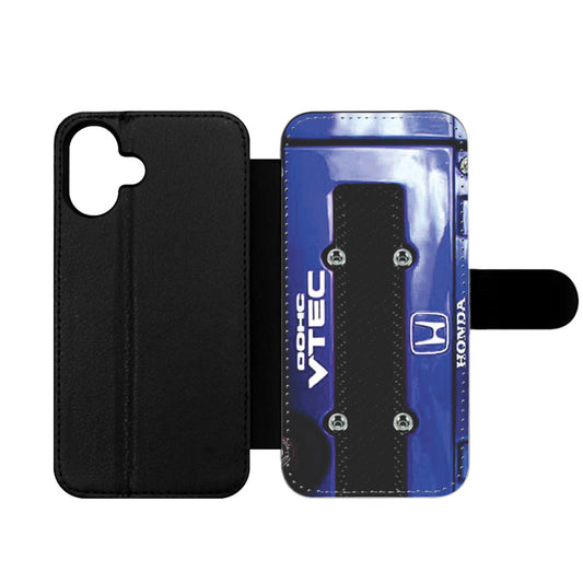 Jdm Honda DOHC Vtec Blue Wallet iPhone Case